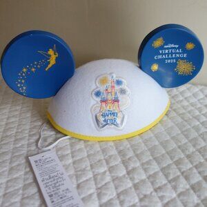 NWT runDISNEY Virtual Challenge 2025 Happily Ever After Micky Mouse Ears Cap Hat